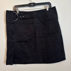 Daisy Fuentes Y2K Black Skirt casual a line metal detail